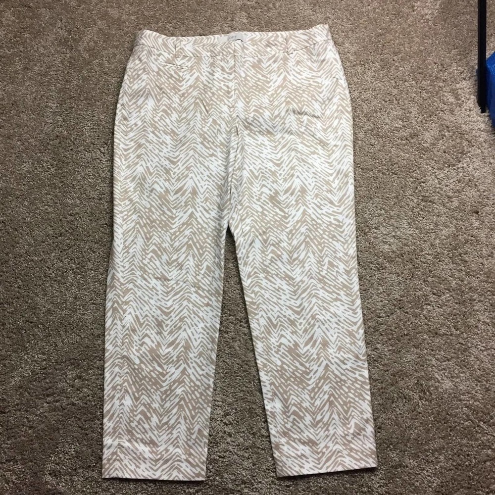 Ann Taylor Loft Marisa Printed Crop Sz 8